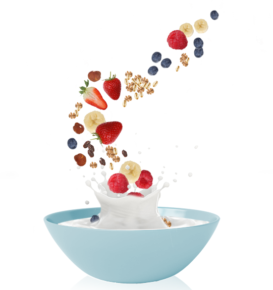 Including Kids Cereals, Contain Processed Sugar And - Cereal Falling Png (541x575), Png Download