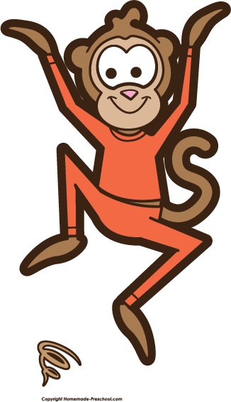 Clip Arts Related To - Jumping Monkey Clip Art (326x566), Png Download