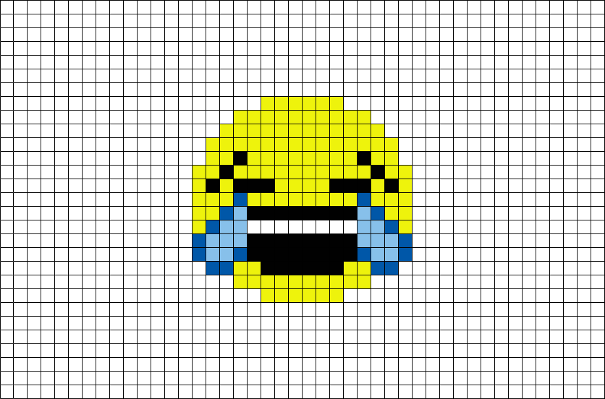 Laughing Emoji Pixel Art (880x581), Png Download
