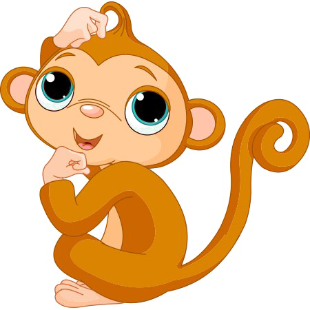 Cute Cartoon Monkey Png Download Image - Cute Baby Monkey Cartoon (450x450), Png Download