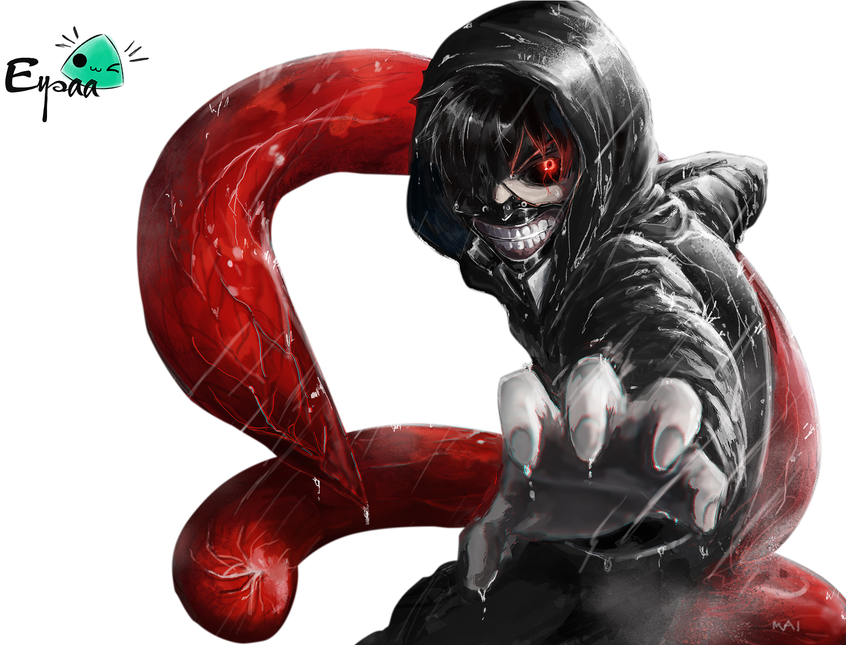 Ganesha - Tokyo Ghoul Kaneki Ken Awesome Creepy Anime 32x24 Print (1787x1310), Png Download