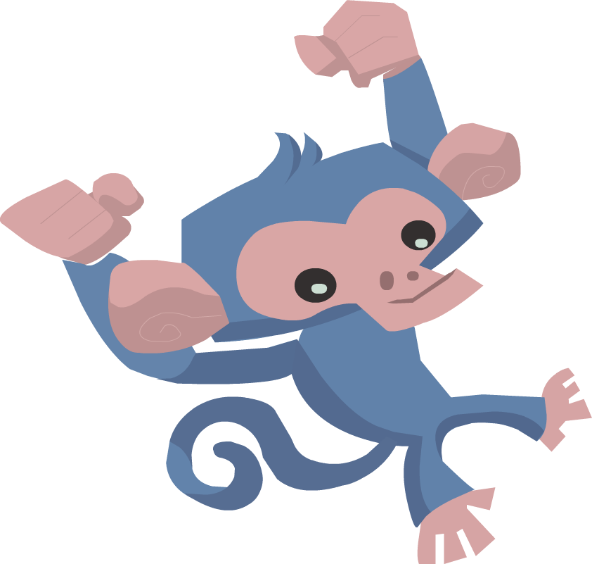Monkey From Sky High - Aj Beta Monkey (842x801), Png Download