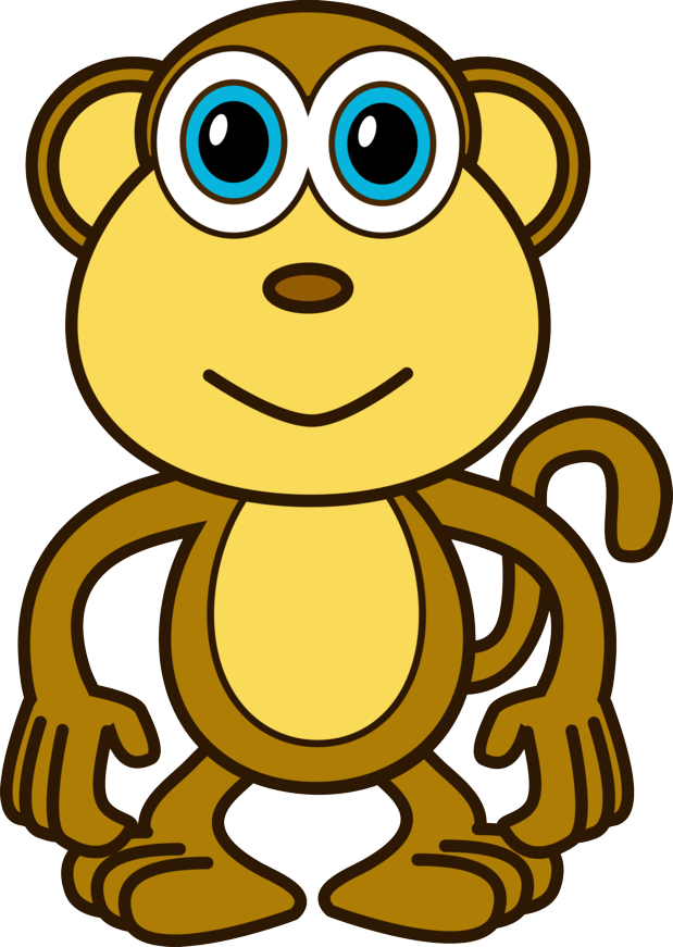 Monkey Cartoon Monkey Cartoon A Mohn Thing - Monkey Business Stay Out Bib (619x871), Png Download