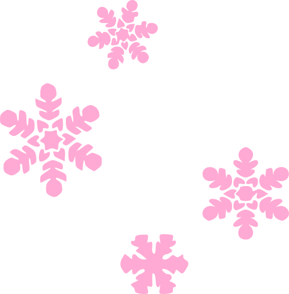 Pink Snowflake Border Clipart 2 By Scott - Pink Snowflake Clipart (588x599), Png Download