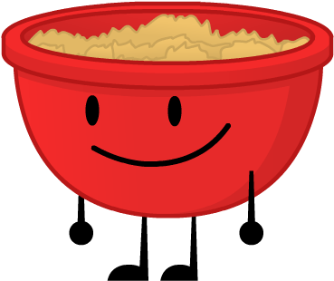 Cereal Bowl - Cartoon (382x500), Png Download