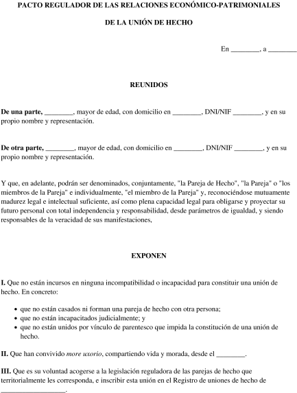 Pacto Regulador De Una Pareja De Hecho (532x606), Png Download