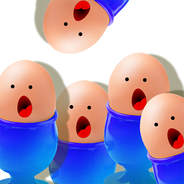 Egg Head Oooo (618x618), Png Download