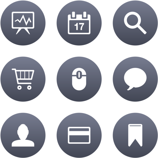 Broccolidry Icon In Style Flat Circle White On Blue (660x660), Png Download