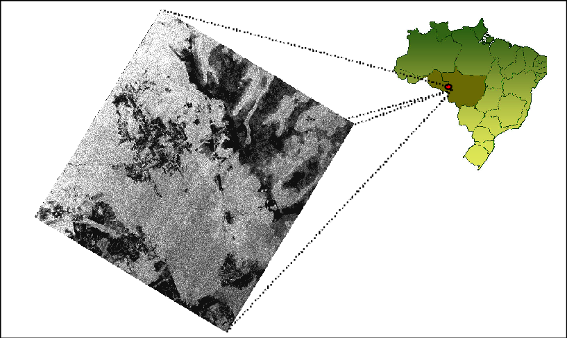 Área De Estudo Representada Na Imagem Razão De Bandas (817x488), Png Download
