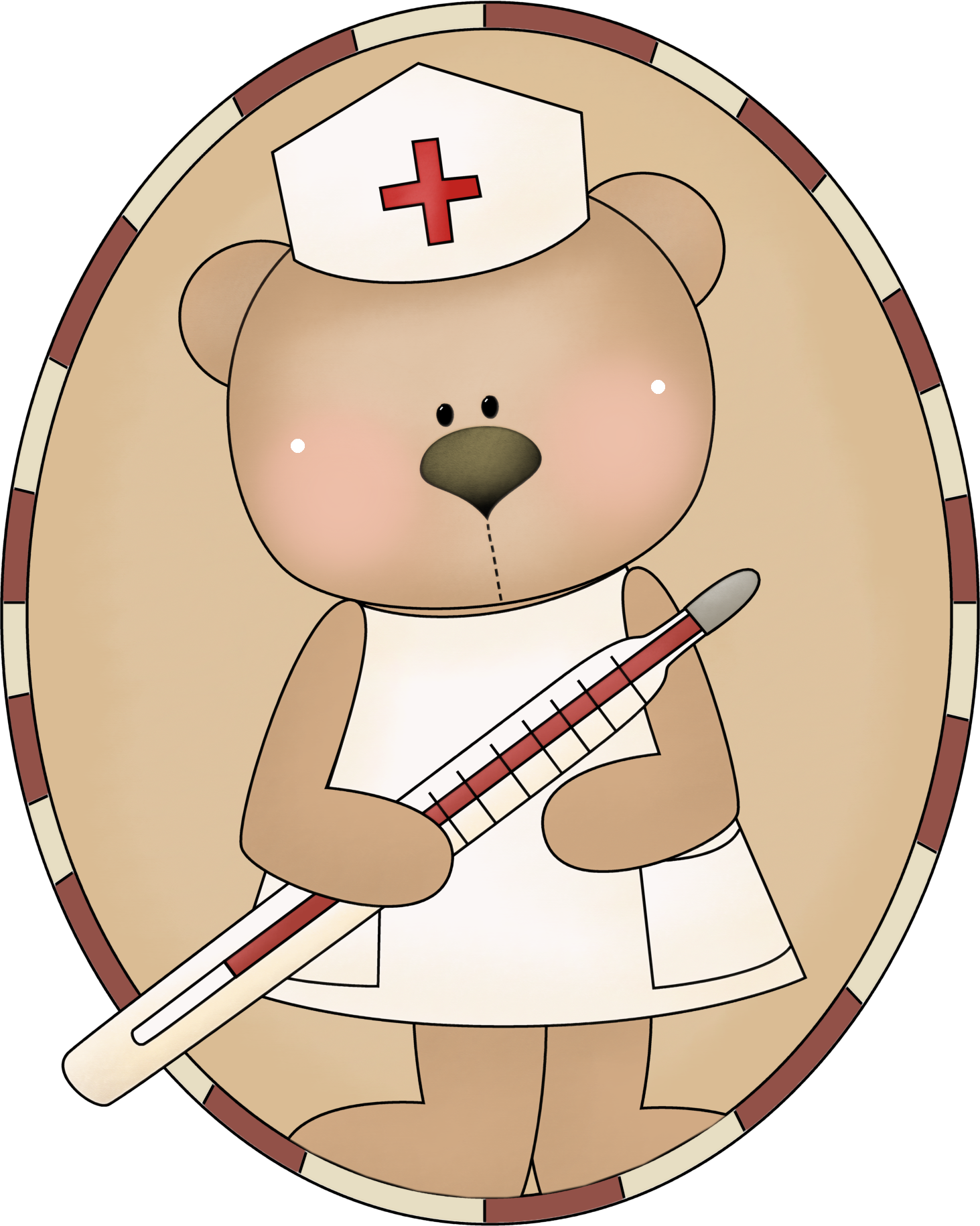 Osita Enfermera (1463x1830), Png Download