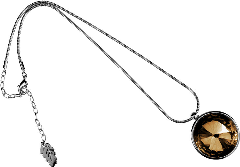 The Zen Amulet 45 Rhodium Amber (1000x880), Png Download