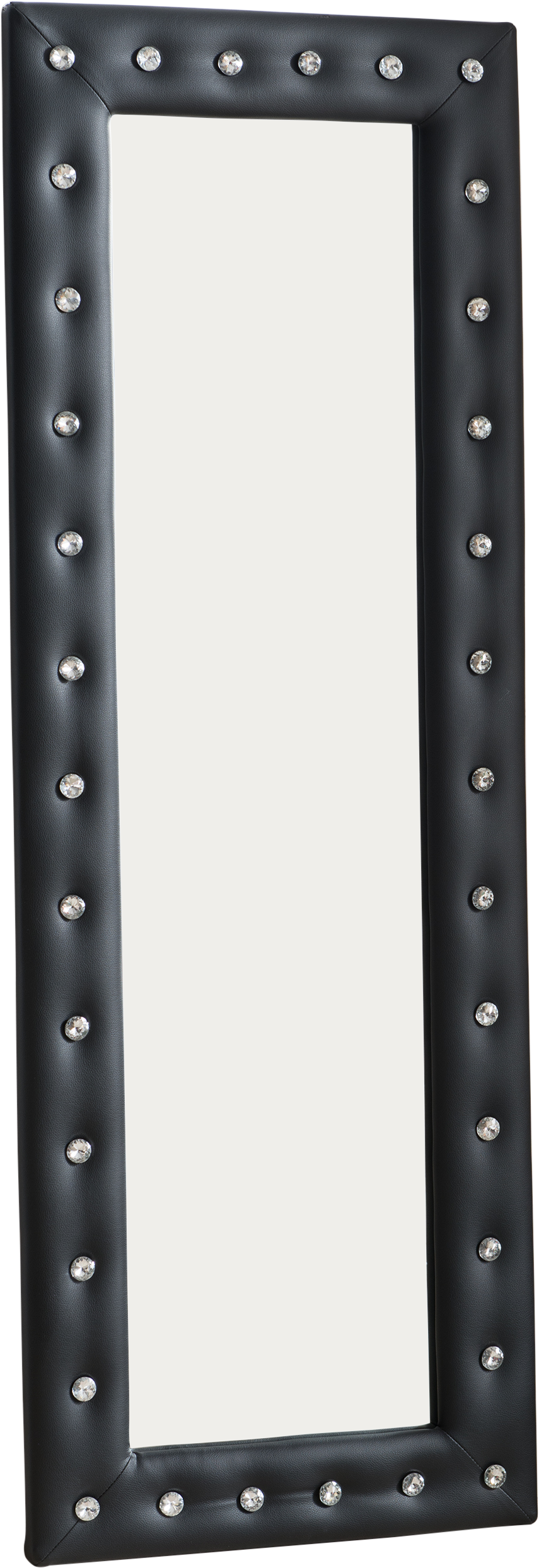 Black Tufted Leather Upholstered Modern Standing Floor (1130x2682), Png Download