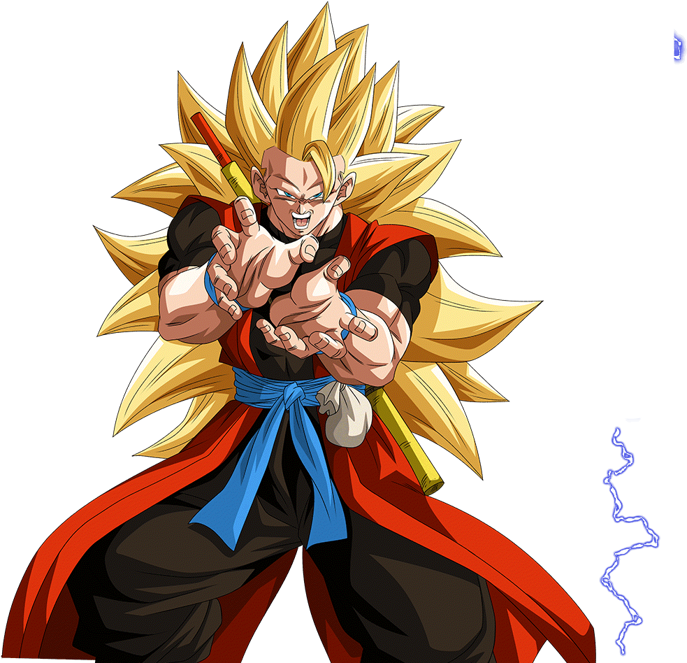 Fluffedited The Face Of One Of Ssj3 Xeno Goku's Closeups (1024x1024), Png Download