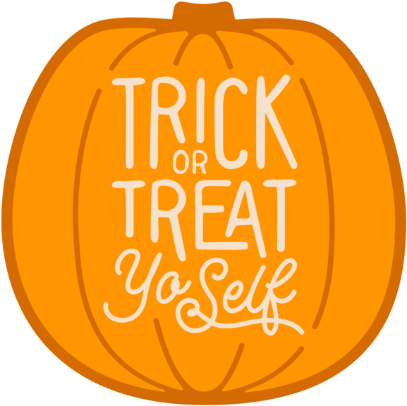 Trick Or Treat Yo'self Pumpkin Sticker Sticker Halloween (800x600), Png Download