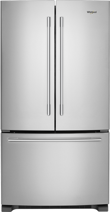 Image For Whirlpool Bottom Freezer And French Doors (519x804), Png Download