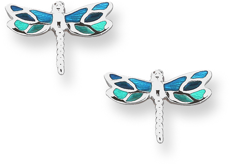 Nicole Barr Designs Fine Enamels Sterling Silver Dragonfly (800x800), Png Download