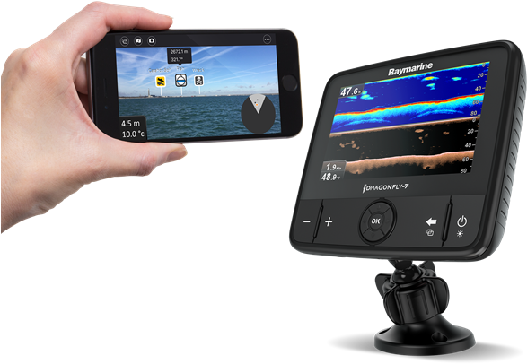Augmented Reality App For Raymarine Dragonfly Pro Sonar (622x500), Png Download