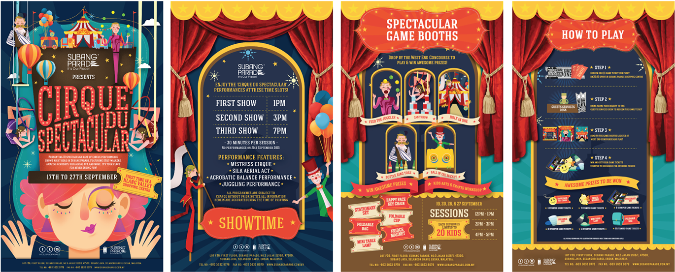 This Was A Poster Designed By Joanne Poon For A Circus (1400x583), Png Download