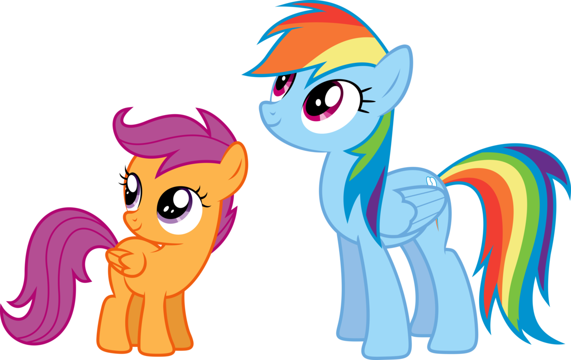 Artist Needed, Pony, Rainbow Dash, Safe, Scootaloo, (1126x710), Png Download