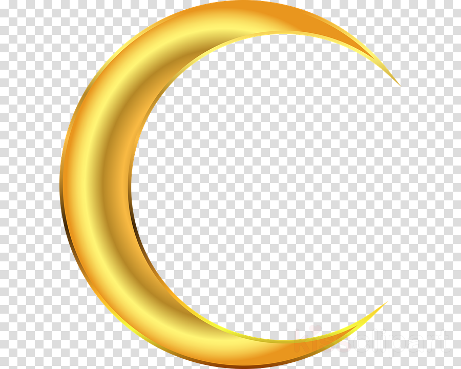 Gold Crescent Moon Png Clipart Moon Clip Art (900x720), Png Download