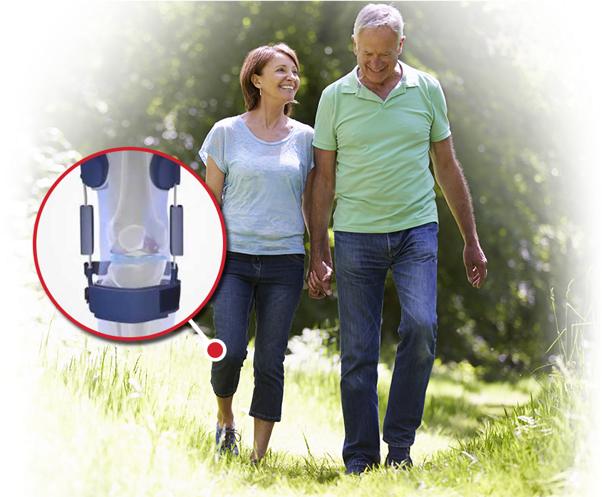 Elderly Couple Taking A Walk Through The Park, With (2100x696), Png Download