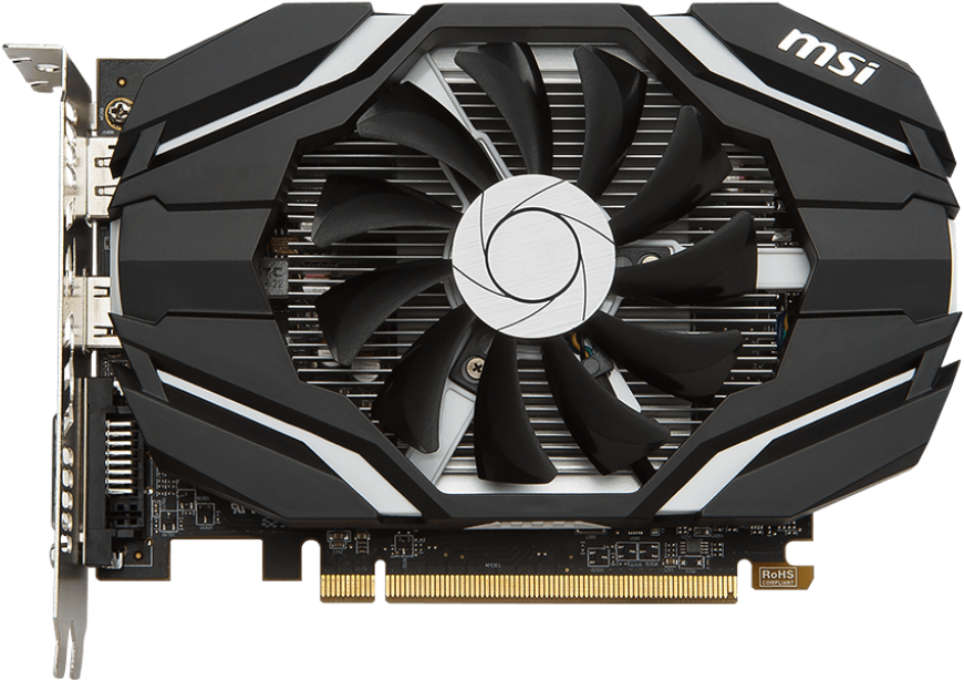 Graphics Card Msi Radeon Rx 460 Oc 4gb (1024x819), Png Download