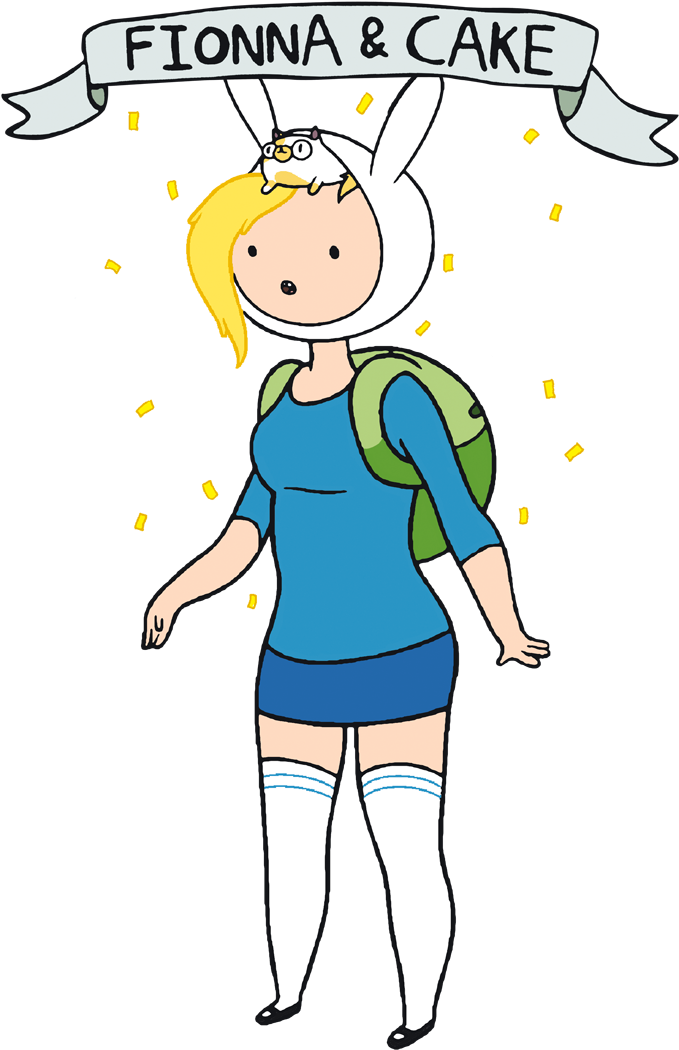 Adventure Time Fionna & Cake Juniors T-shirt (864x1152), Png Download