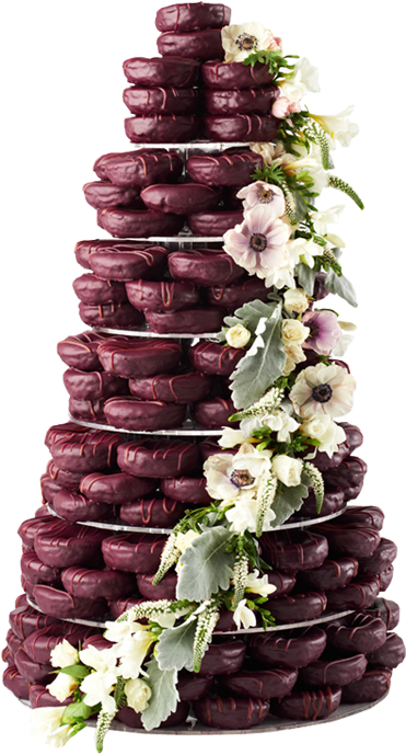 Donut Wedding Cake From Paulette's Original Donuts (500x720), Png Download