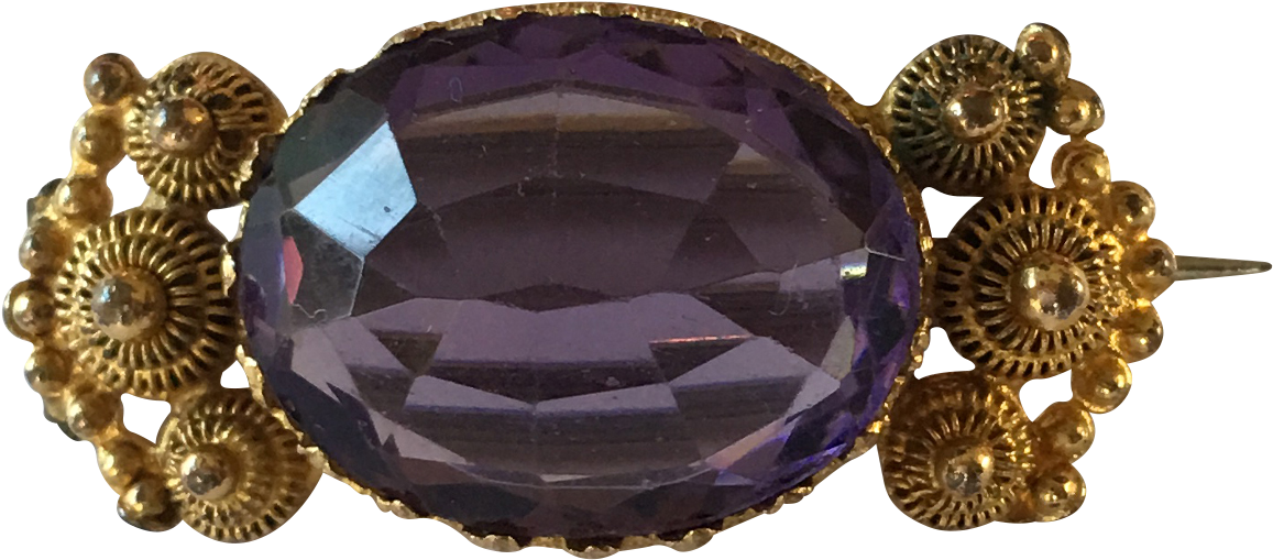 Antique Late Georgian Amethyst Paste Cannetille Silver (1156x1156), Png Download