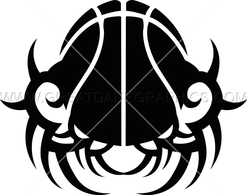 Tribal Spiked Basketball (825x652), Png Download