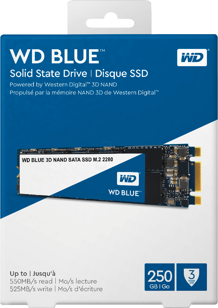Western Digital Blue 3d Nand 250gb Pc Ssd (1000x1000), Png Download