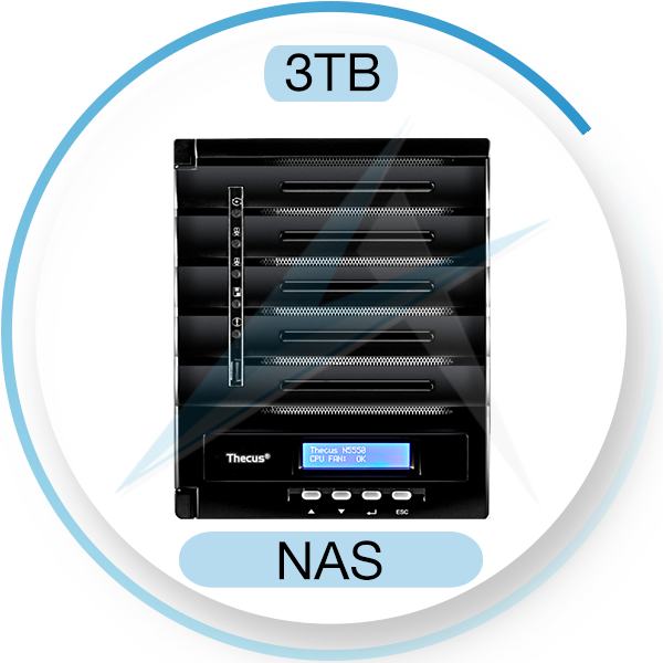 Thecus N5550 6tb 5-bay Nas Integrated With Western (600x600), Png Download