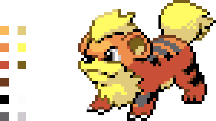 Growlithe Sprite (880x500), Png Download