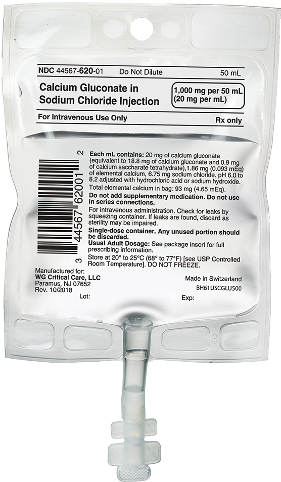 Calcium Gluconate Iv Bag New (1000x1000), Png Download