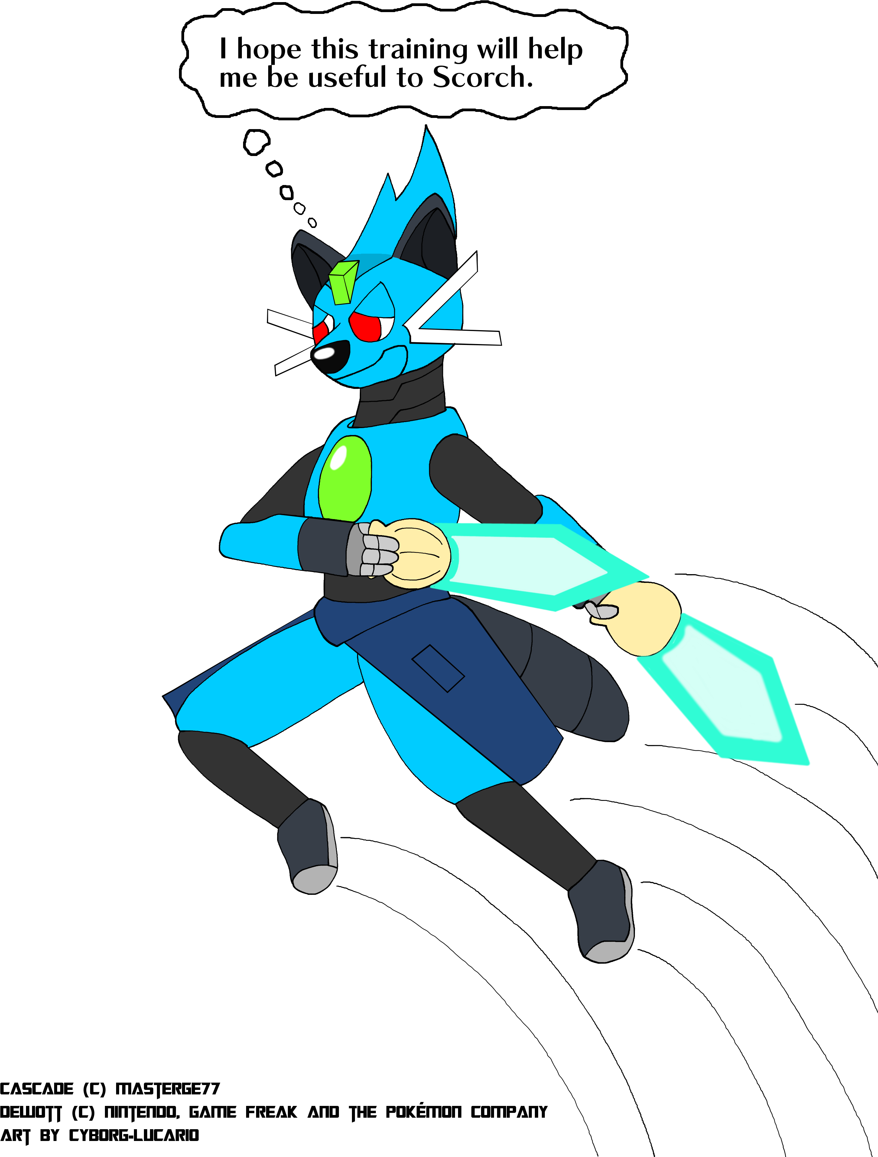 [at] Cascade The Dewott Pokeroid (2976x3968), Png Download