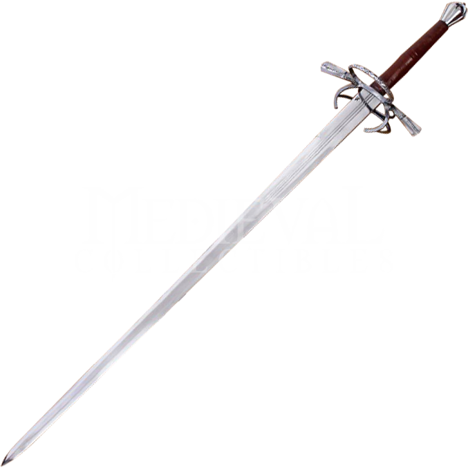 16th Century Two Handed Sword With Scabbard (677x677), Png Download