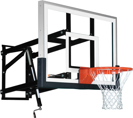 Proformance Hoops Wm54 Wall Mount 54" - Basketball Hoop And Backboard (650x480), Png Download