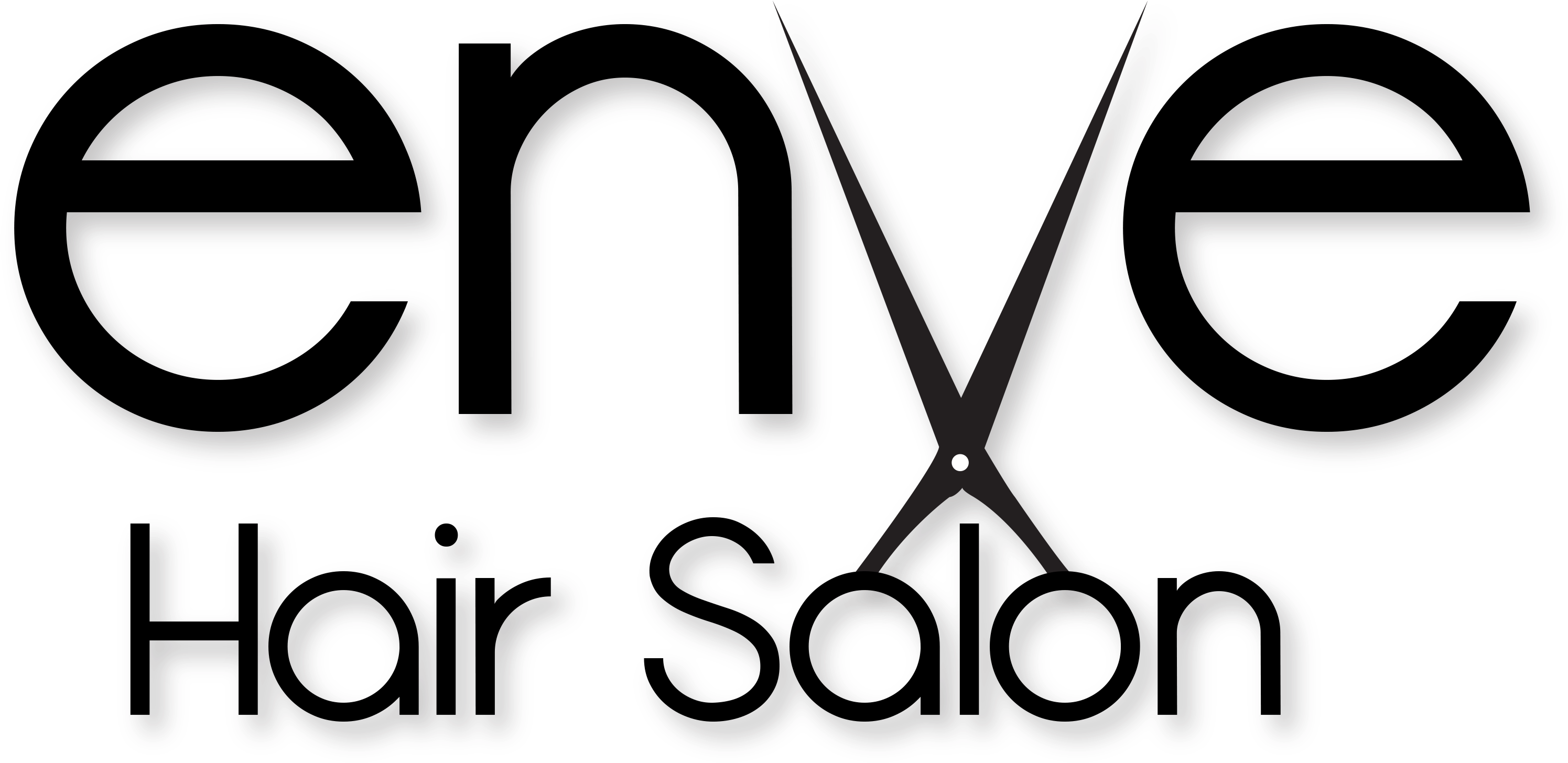 Enve Salon - Hair Salon Logo Png (3375x1730), Png Download