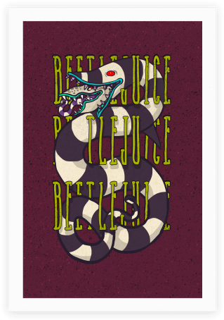 Beetlejuice Beetlejuice Beetlejuice Poster - Beetlejuice (484x484), Png Download