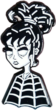 Lydia Deetz Beetlejuice Pin - Lydia Deetz Beetlejuice Lapel Pin By Voidead (600x600), Png Download