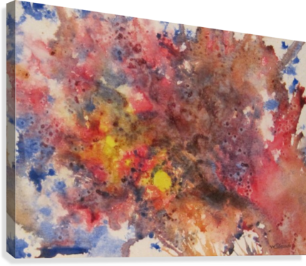 Abstract Watercolor 1 Canvas Print - Watercolor Paint (429x373), Png Download