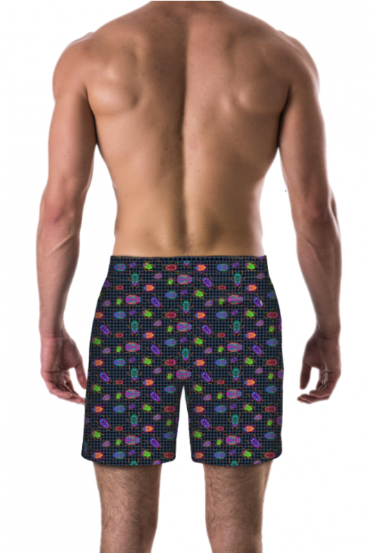 Men's Swim Trunks - Body Builder Side View (800x800), Png Download