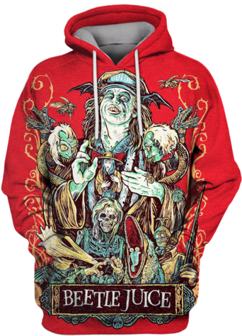 3d Beetlejuice Tshirt - Hoodie (500x500), Png Download