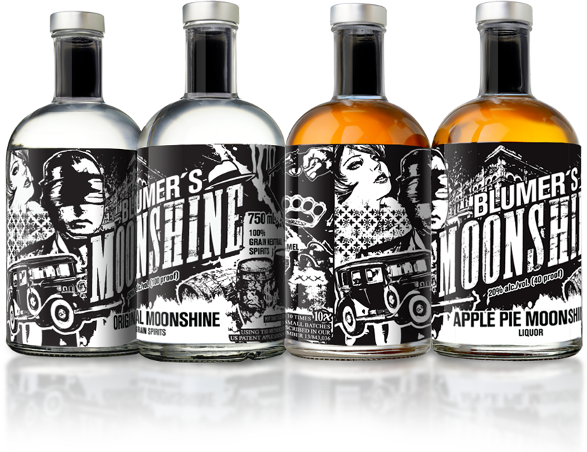 The Blumer's Moonshine Original And Apple Pie Bottles - Blumers Apple Pie Moonshine (838x646), Png Download
