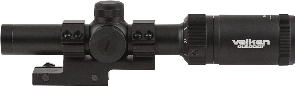 Scope, Mount, Mil-dot, Reticle - Valken Optics - V Tactical Scope 1-4x20 W/mount Mil-dot (1000x1000), Png Download