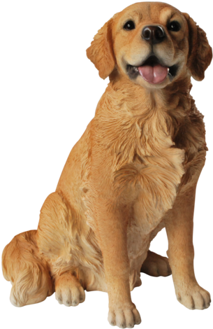 Golden Retriever Png Photo - Golden Retriever Real Life Resin Ornament By Vivid (500x526), Png Download