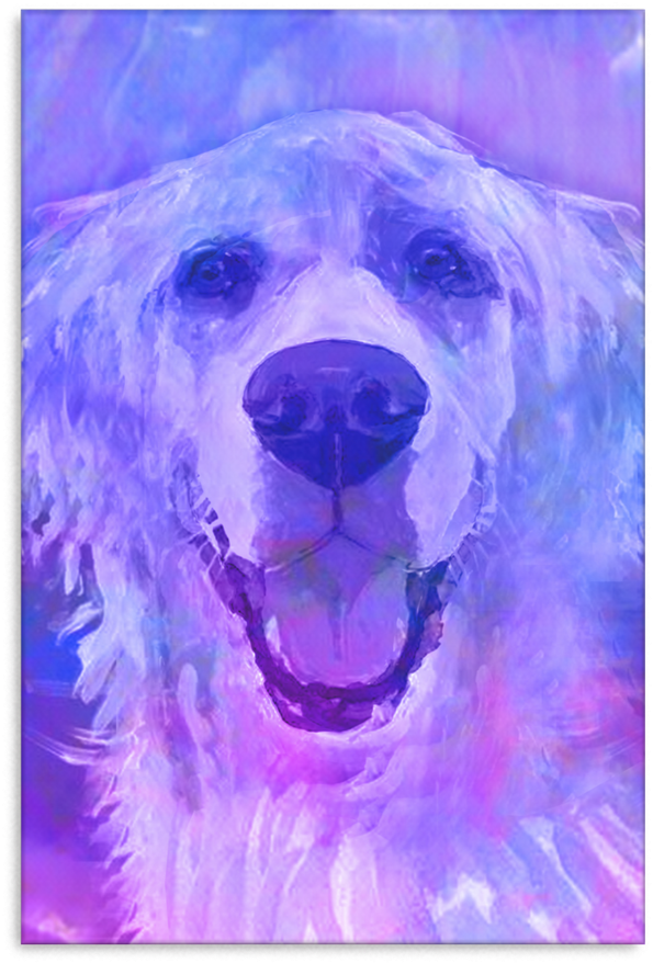 Golden Retriever Canvas P59 - Painting (900x900), Png Download