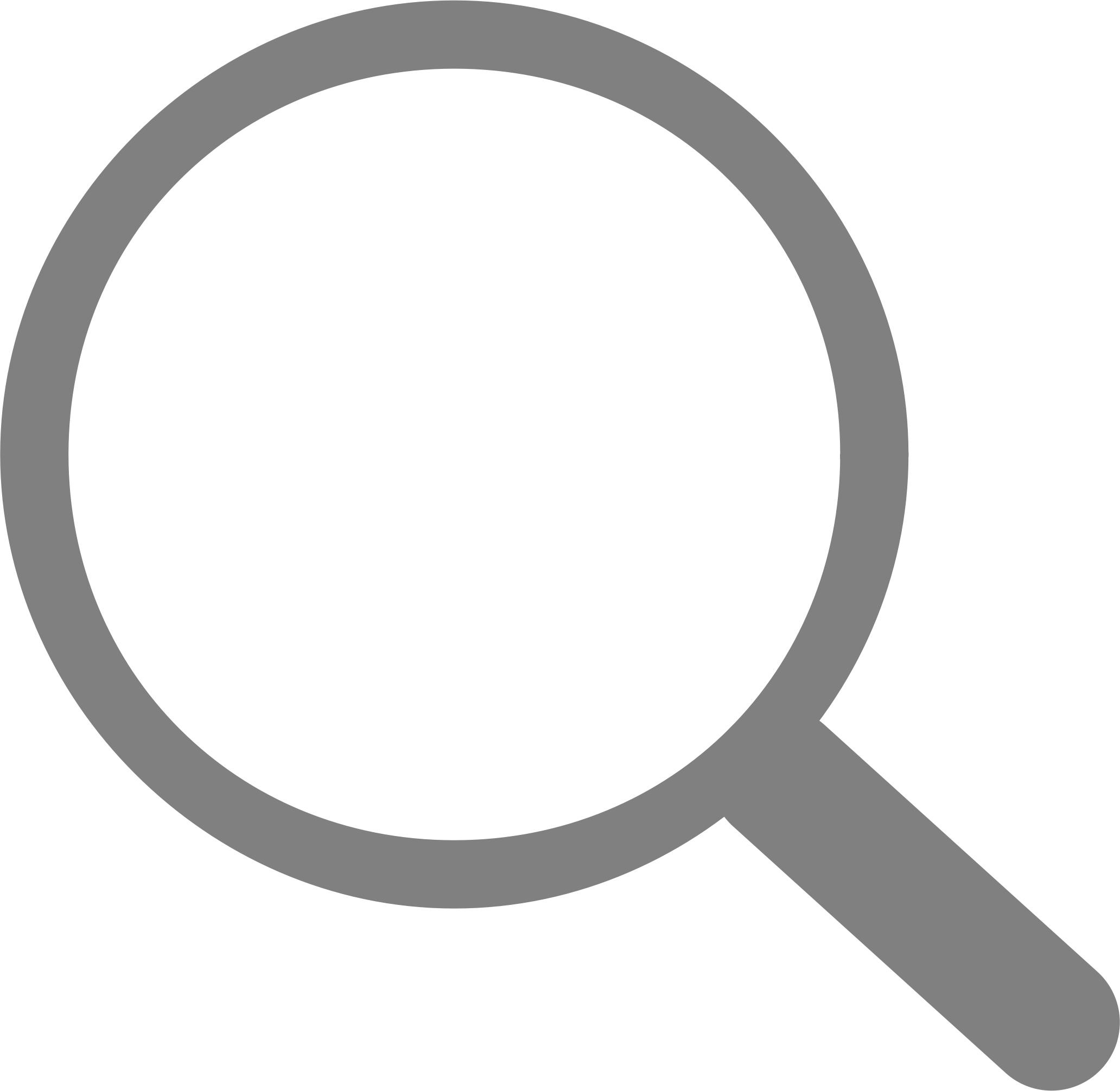 Lens Clipart Magnifier - Search Icon Png Grey (2064x2011), Png Download