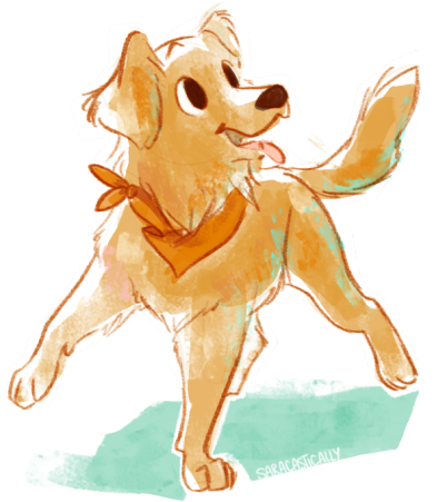 I Met A Golden Pup Yesterday Her Name Is Delta She - Illustration (500x560), Png Download