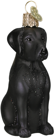 No Image Available For - Bronners.com Black Labrador Retriever Glass Ornament (516x516), Png Download